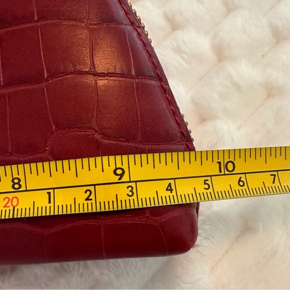 Banana Republic Half Moon Dahlia Clutch w/ Battery Charger. Red. NWOT - Picture 6 of 11